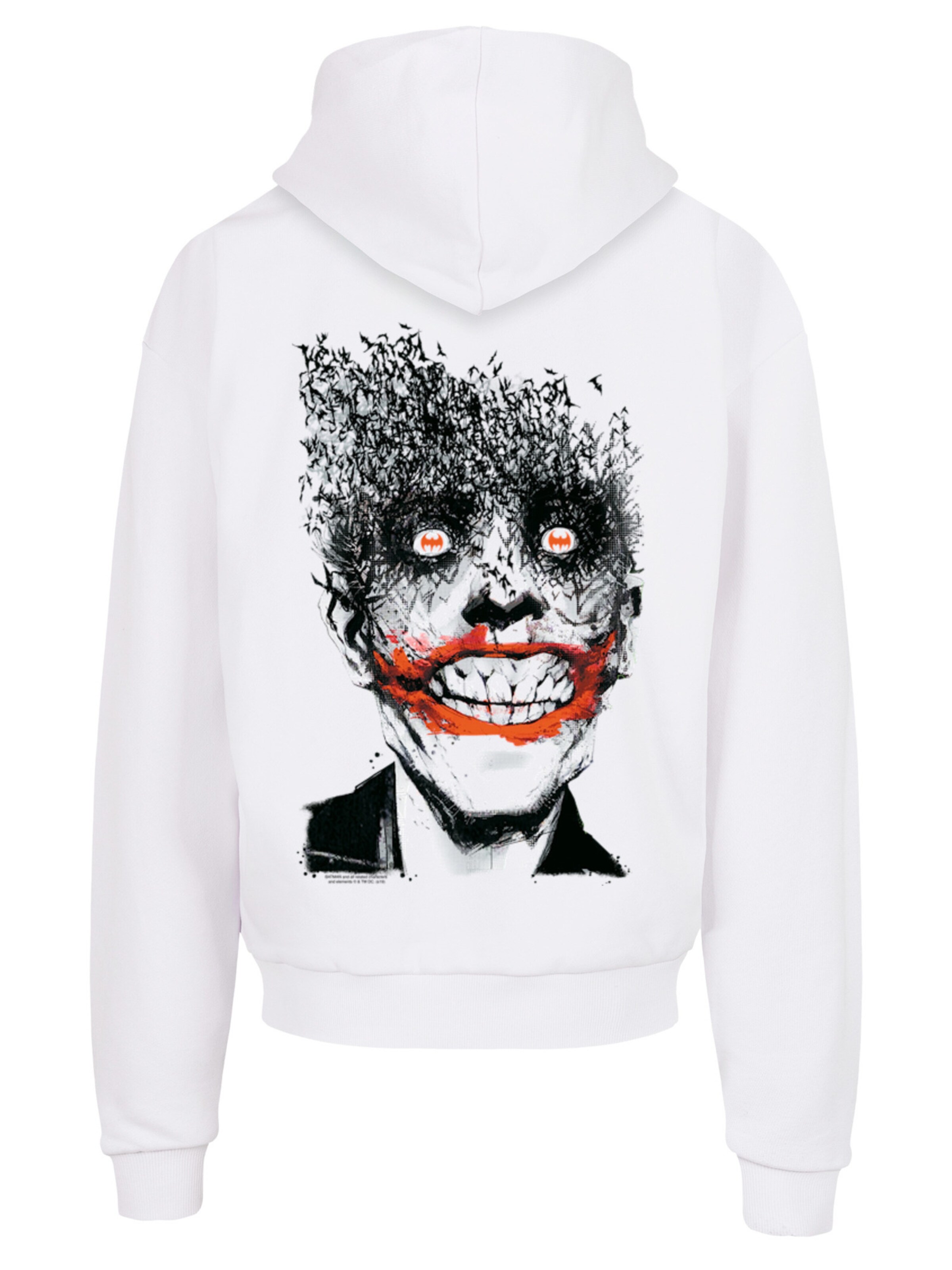 Sweat-shirt 'DC Comics Batman The Joker Bats' F4NT4STIC en blanc : devant