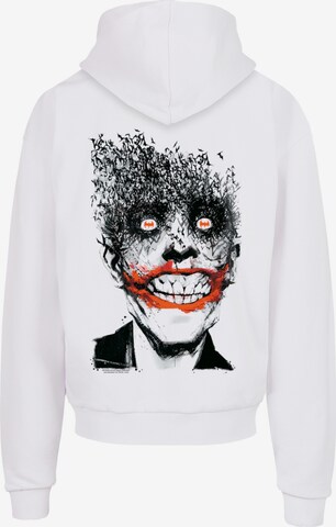 F4NT4STIC Sweatshirt 'DC Comics Batman The Joker Bats' in White: front