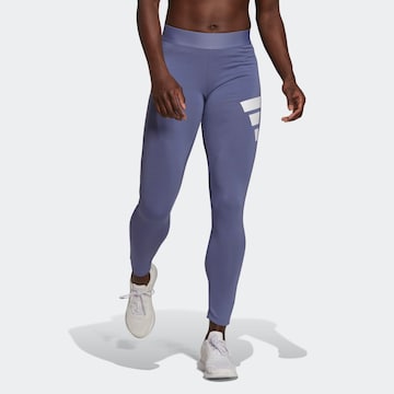 ADIDAS PERFORMANCE Skinny Workout Pants in Purple: front