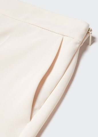 MANGO Normalny krój Spodnie w kant 'Semiflu' w kolorze beżowy