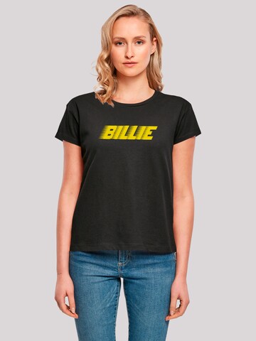 F4NT4STIC Shirt 'Billie Eilish Logo Print' in Zwart: voorkant