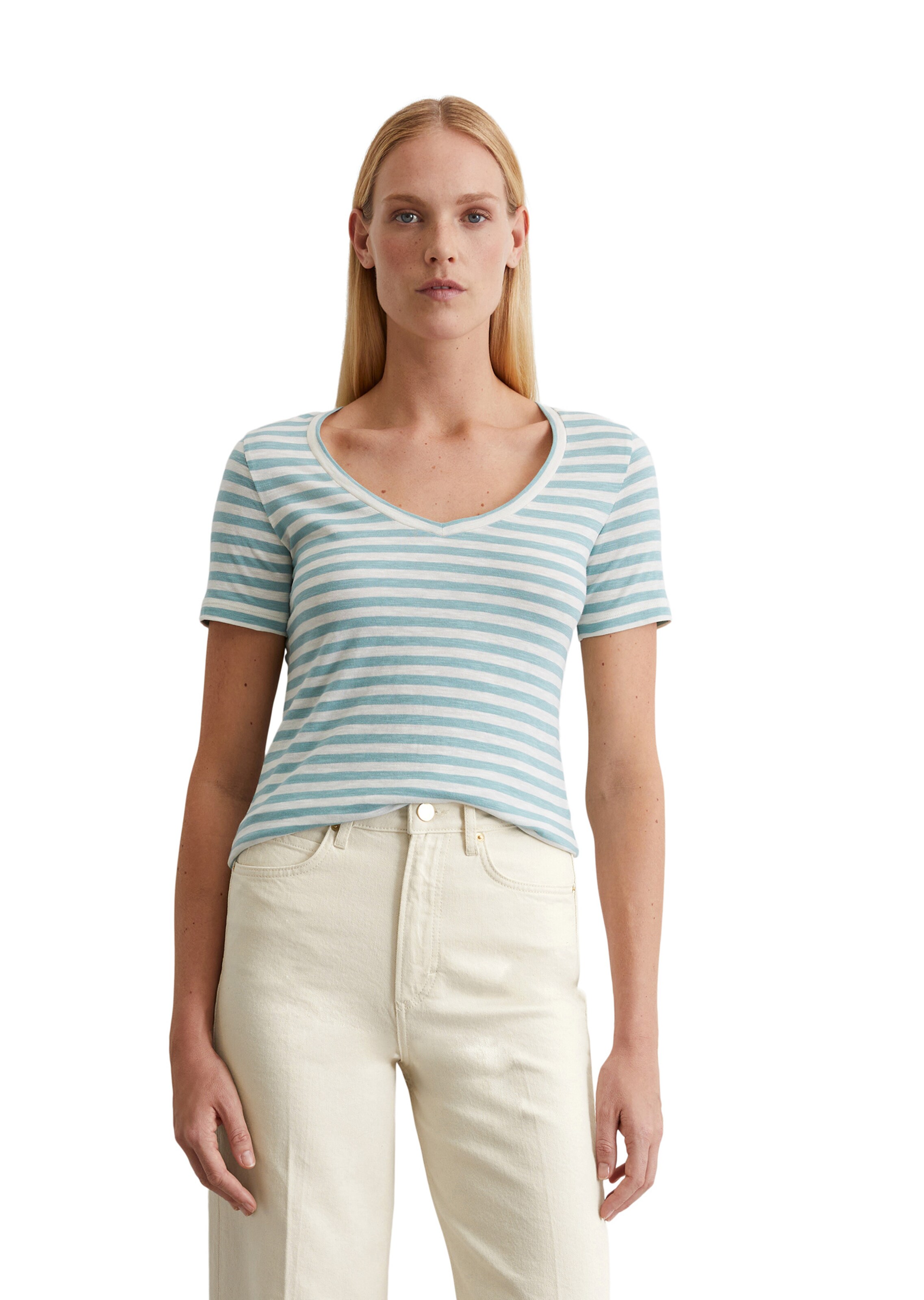 T-shirt Marc O'Polo en vert : devant