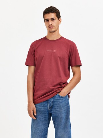 SELECTED HOMME - Camiseta 'BORIS' en rojo: frente