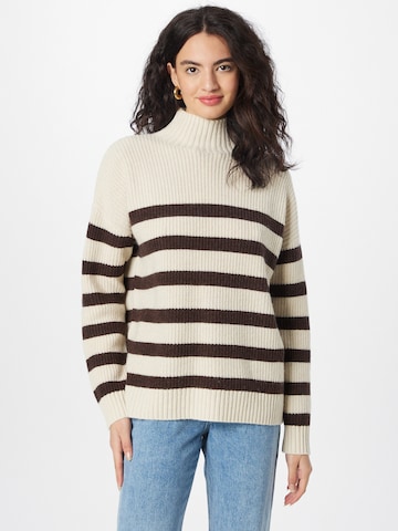 Oval Square Sweater 'Grace' in Beige: front