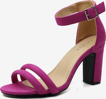 Sandales à lanières 'Chelsie' Celena en violet : devant