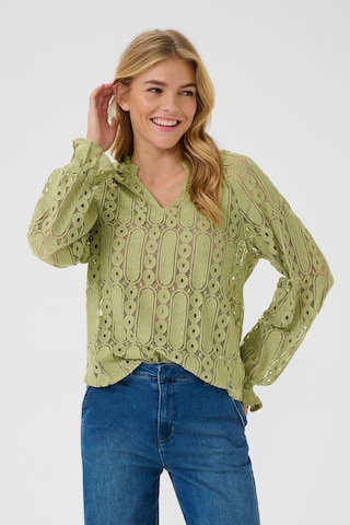 Cream Bluse 'Tully' i grøn: forside