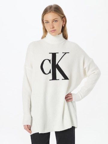 Calvin Klein Jeans Oversized Sweater in Beige: front
