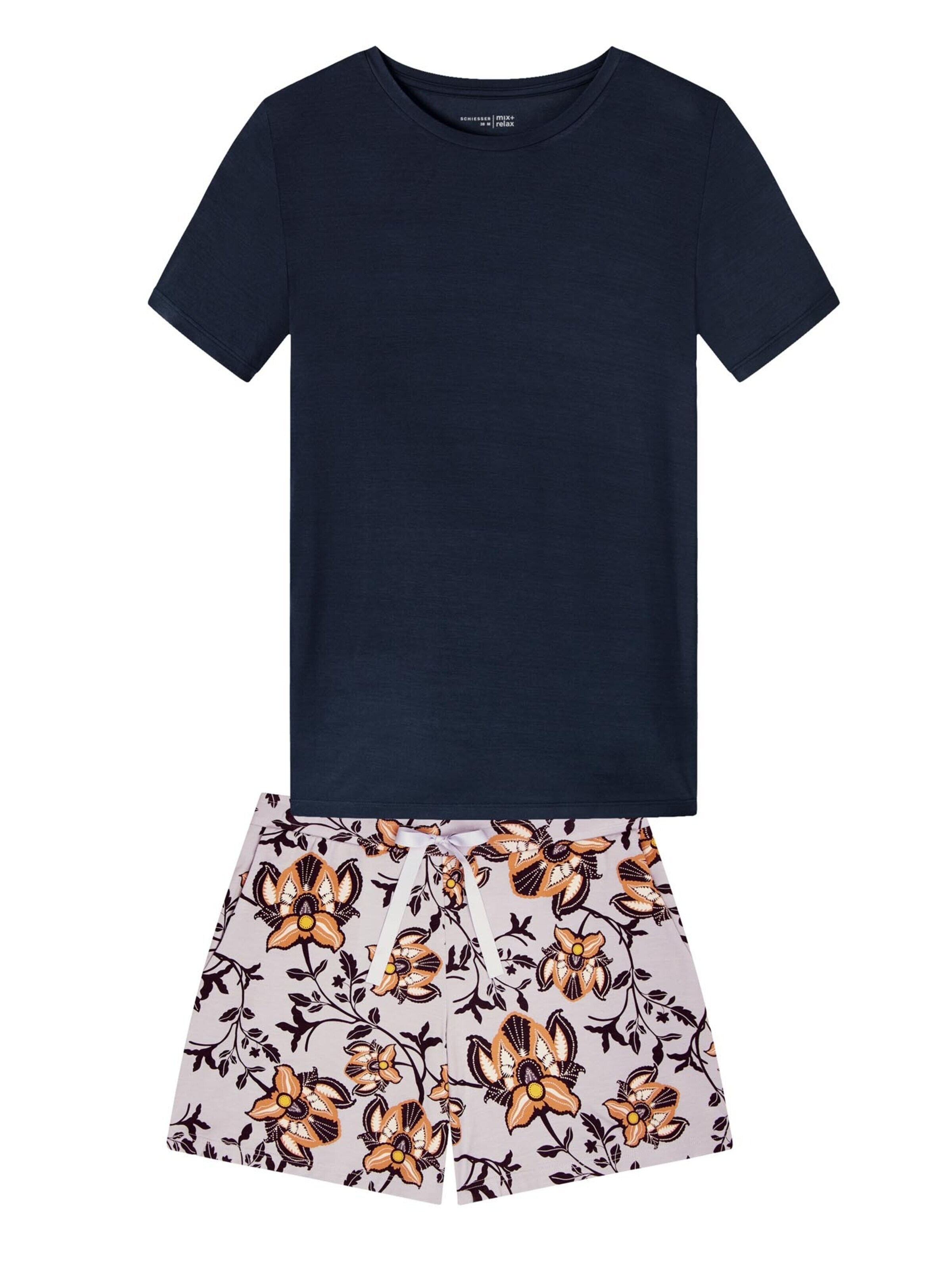 SCHIESSER Pyjama 'Mix & Relax'‌‌‌‌‌‌ in Mischfarben: Vorderseite
