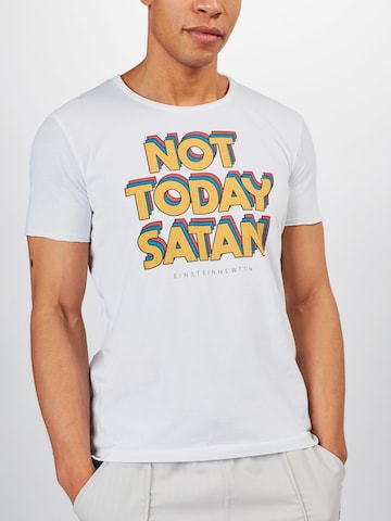 Maglietta 'Today Satan' di EINSTEIN & NEWTON in bianco