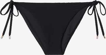 CALZEDONIA Bikini Bottoms '3D BLACK WAVES' in Black: front
