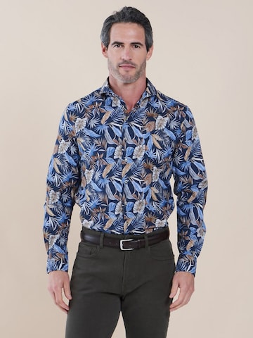R2 Amsterdam Regular fit Overhemd in Blauw