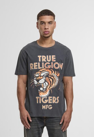 True Religion T-Shirt 'MFG Tiger' in Grau: Vorderseite