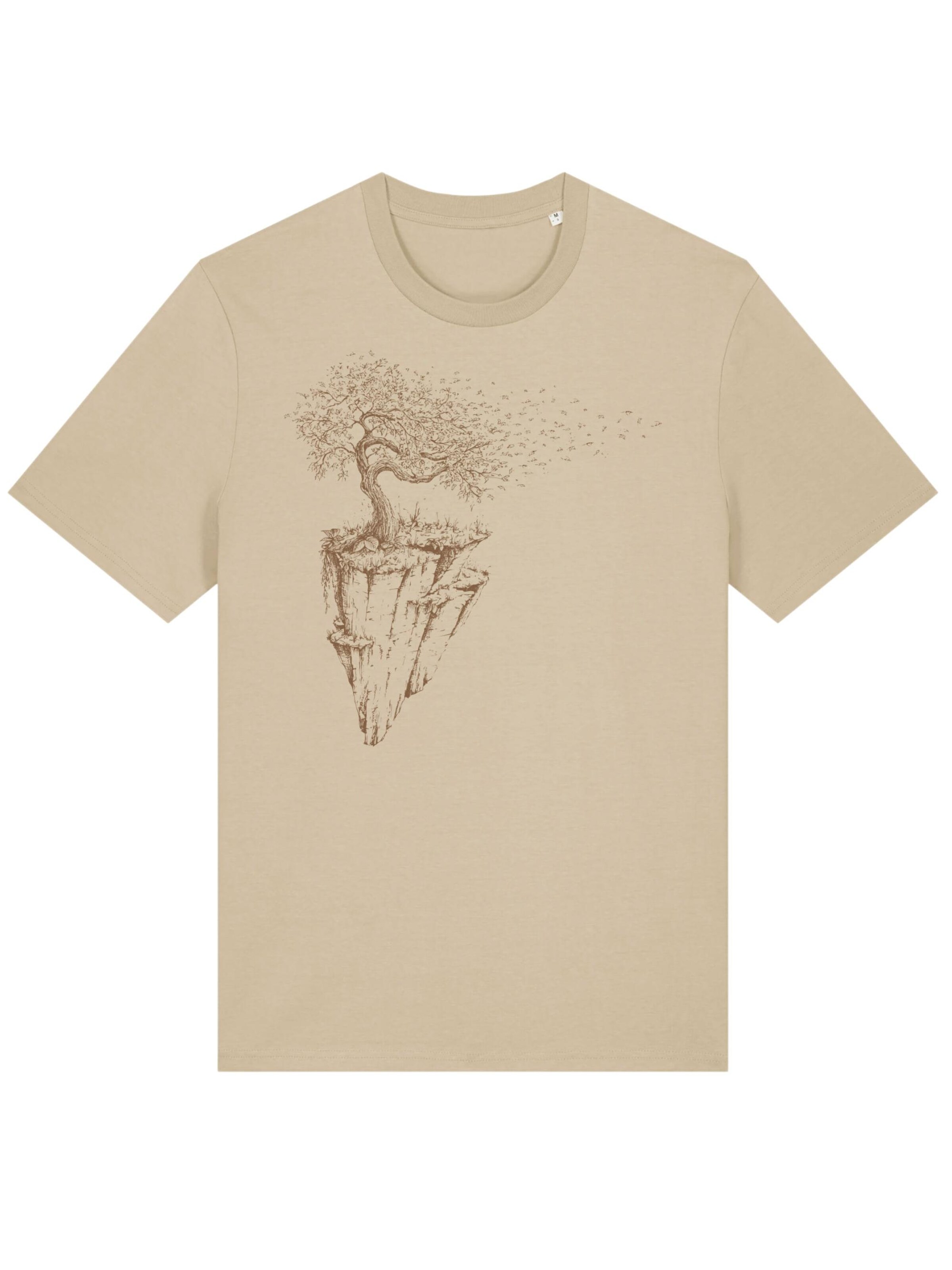 Life-Tree Shirt 'Organic Fairwear Maple Island' in Beige: front