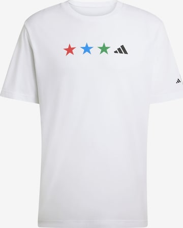 balta ADIDAS SPORTSWEAR Sportiniai marškinėliai 'FTB WC MAP': priekis