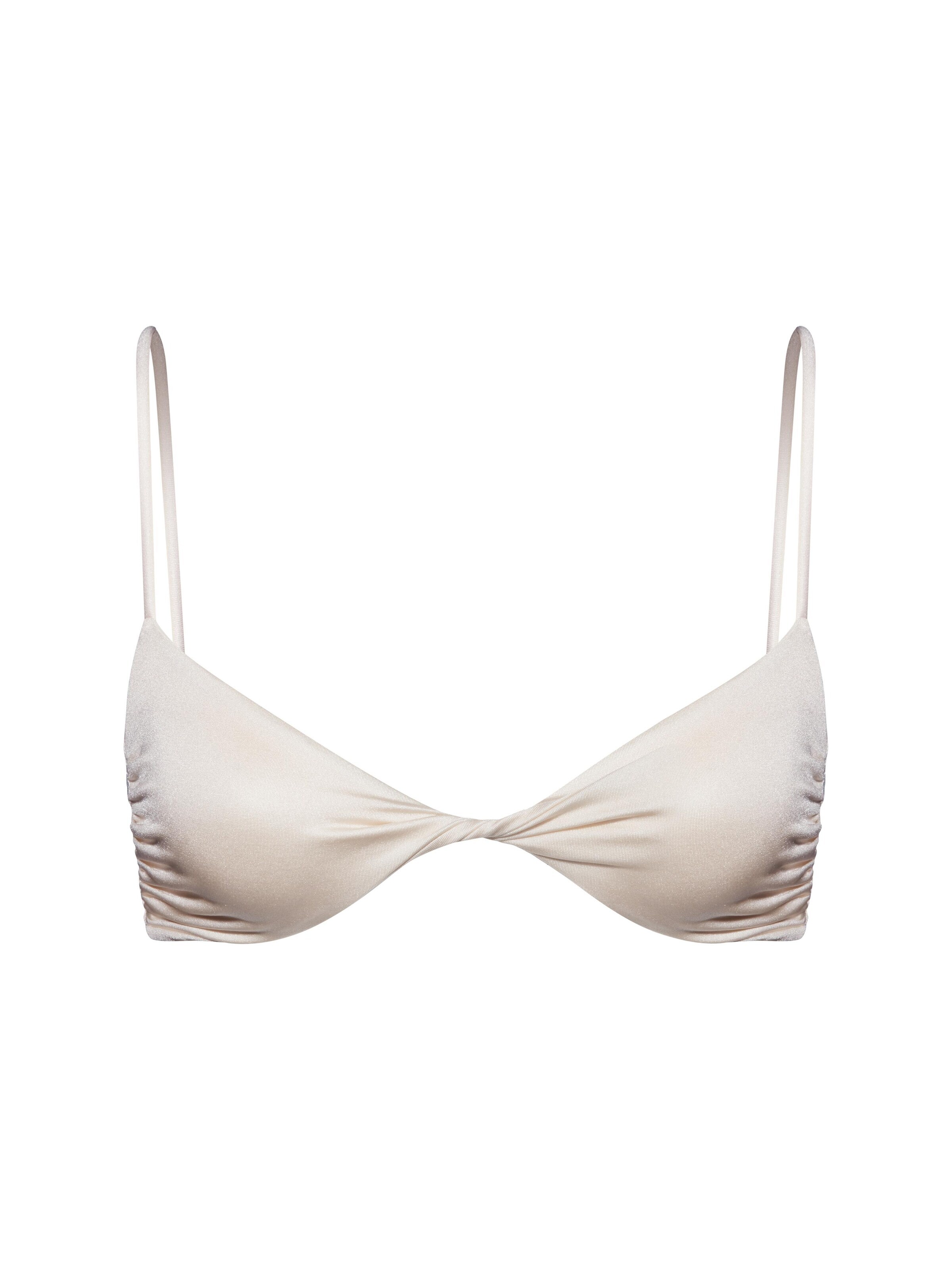 bēšs SALT&WAVE Trijstūra formas Bikini augšdaļa 'Twist Top': no priekšpuses