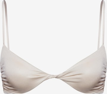 bēšs SALT&WAVE Trijstūra formas Bikini augšdaļa 'Twist Top': no priekšpuses