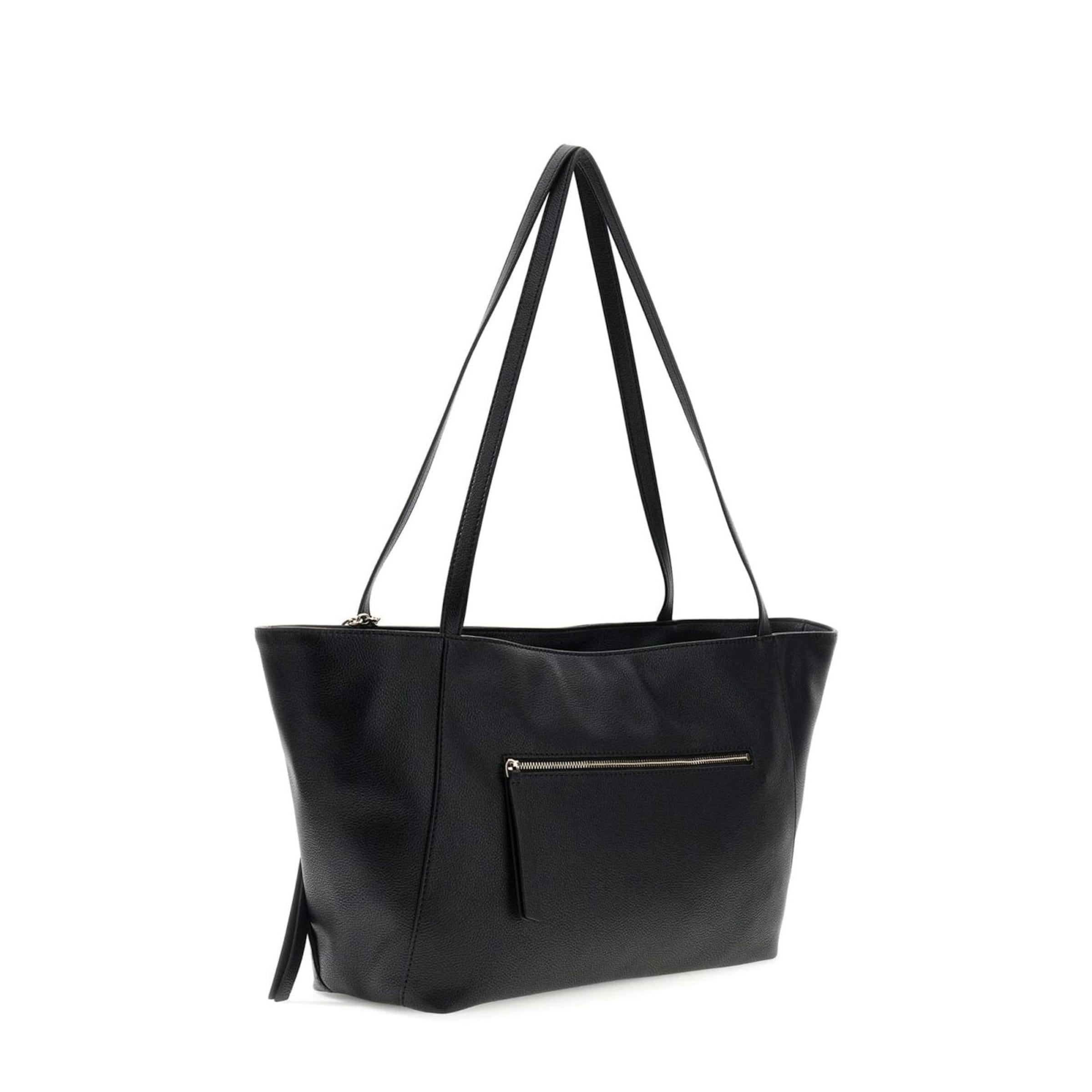 GUESS Schultertasche 'Devon' in Schwarz