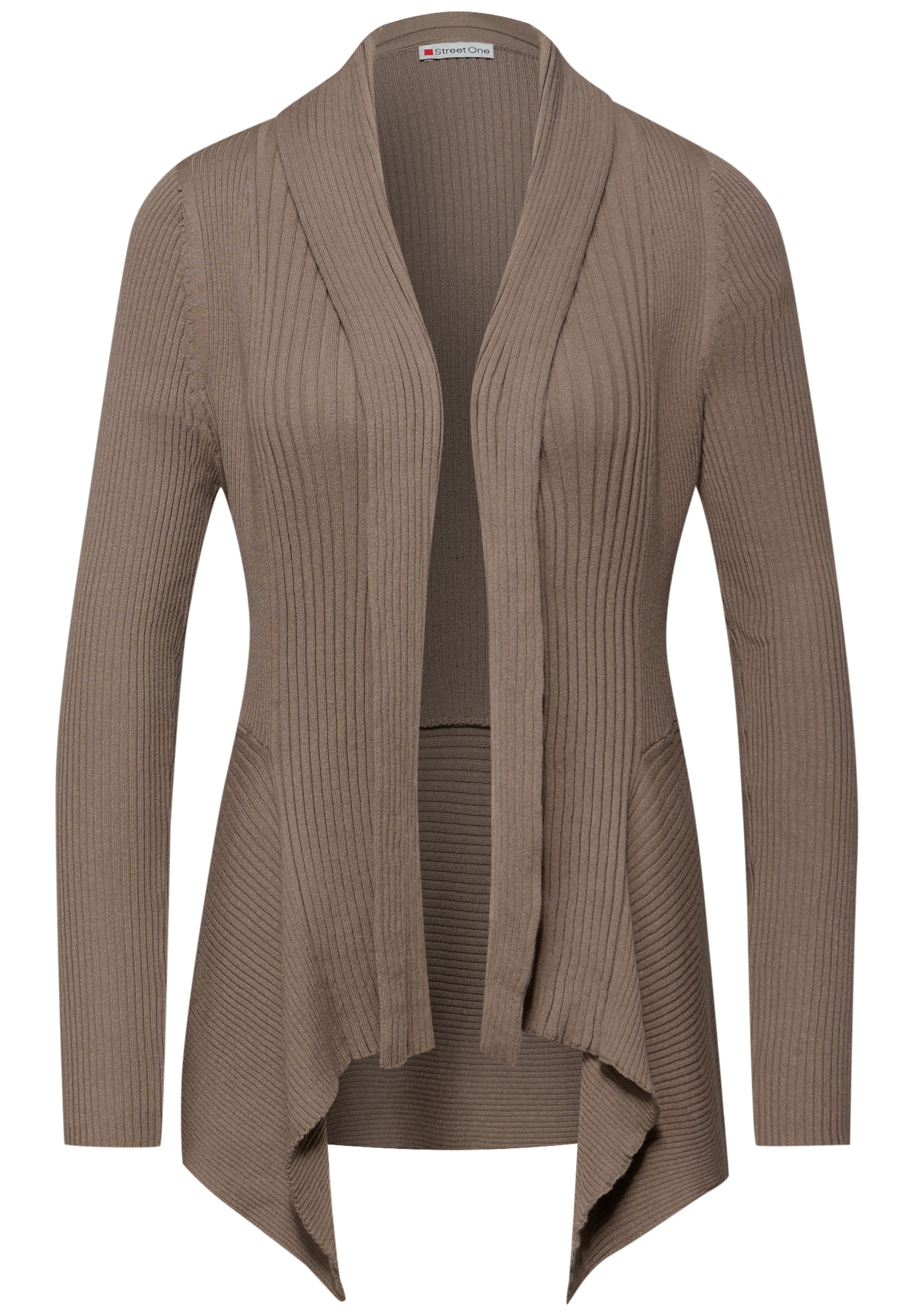 STREET ONE Knit Cardigan in Brown: front