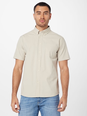 Coupe regular Chemise 'Louis' Les Deux en beige : devant