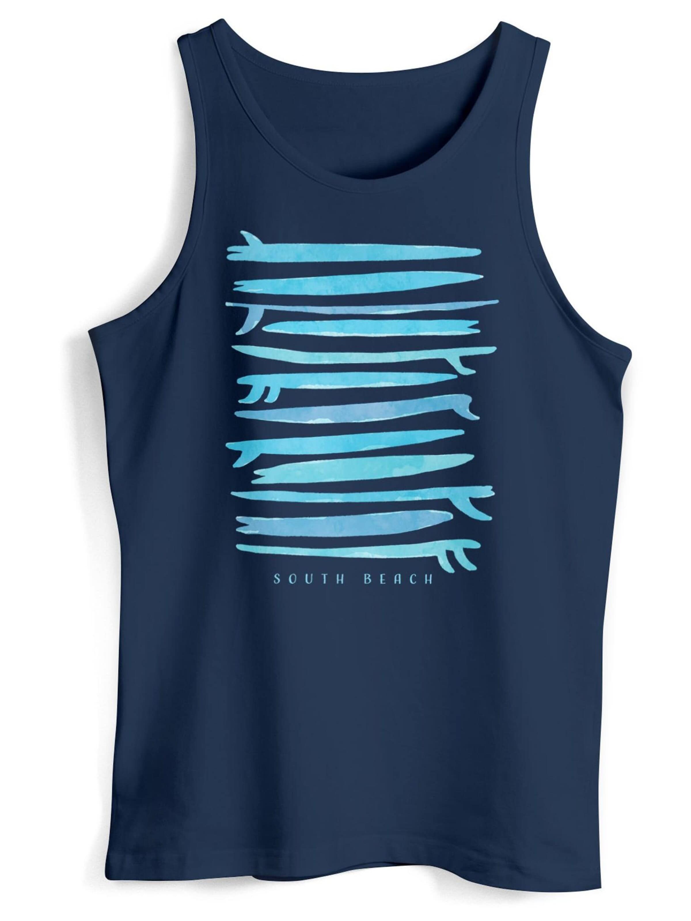 Neverless Shirt 'Surf Boards South' in Blue: front