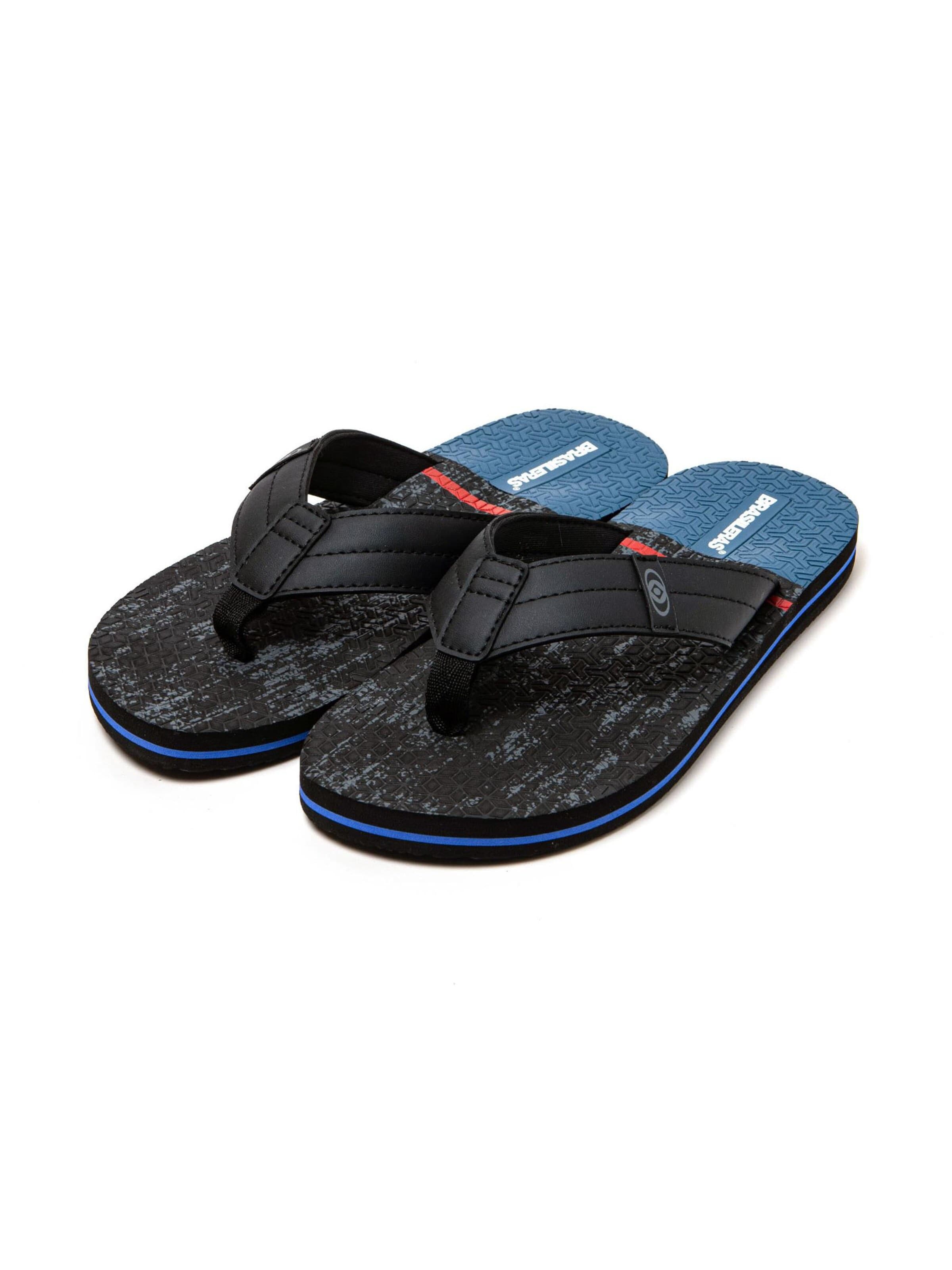Brasileras T-bar sandals 'Ocean' in Black