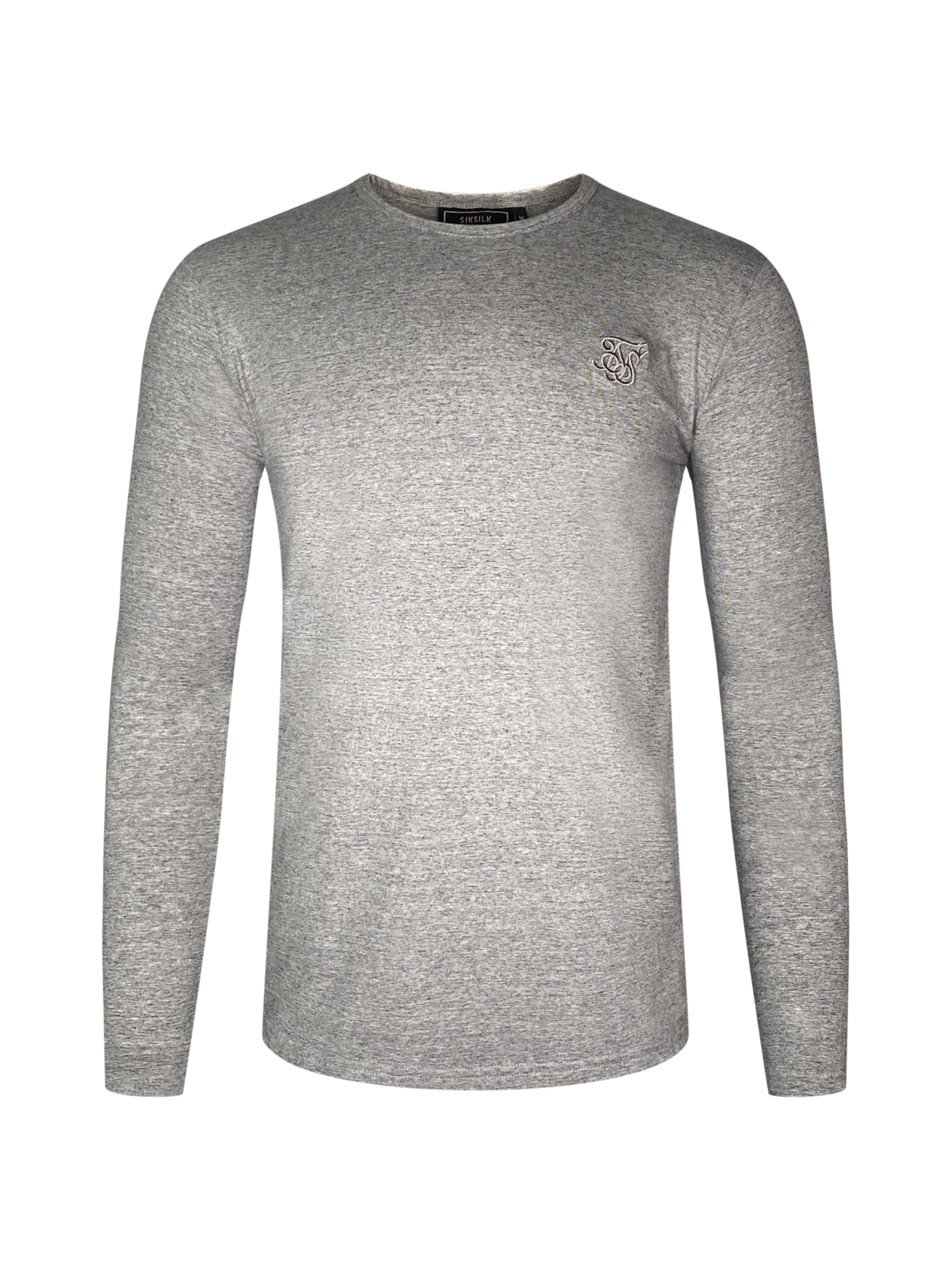 SikSilk Shirt in Grijs: voorkant