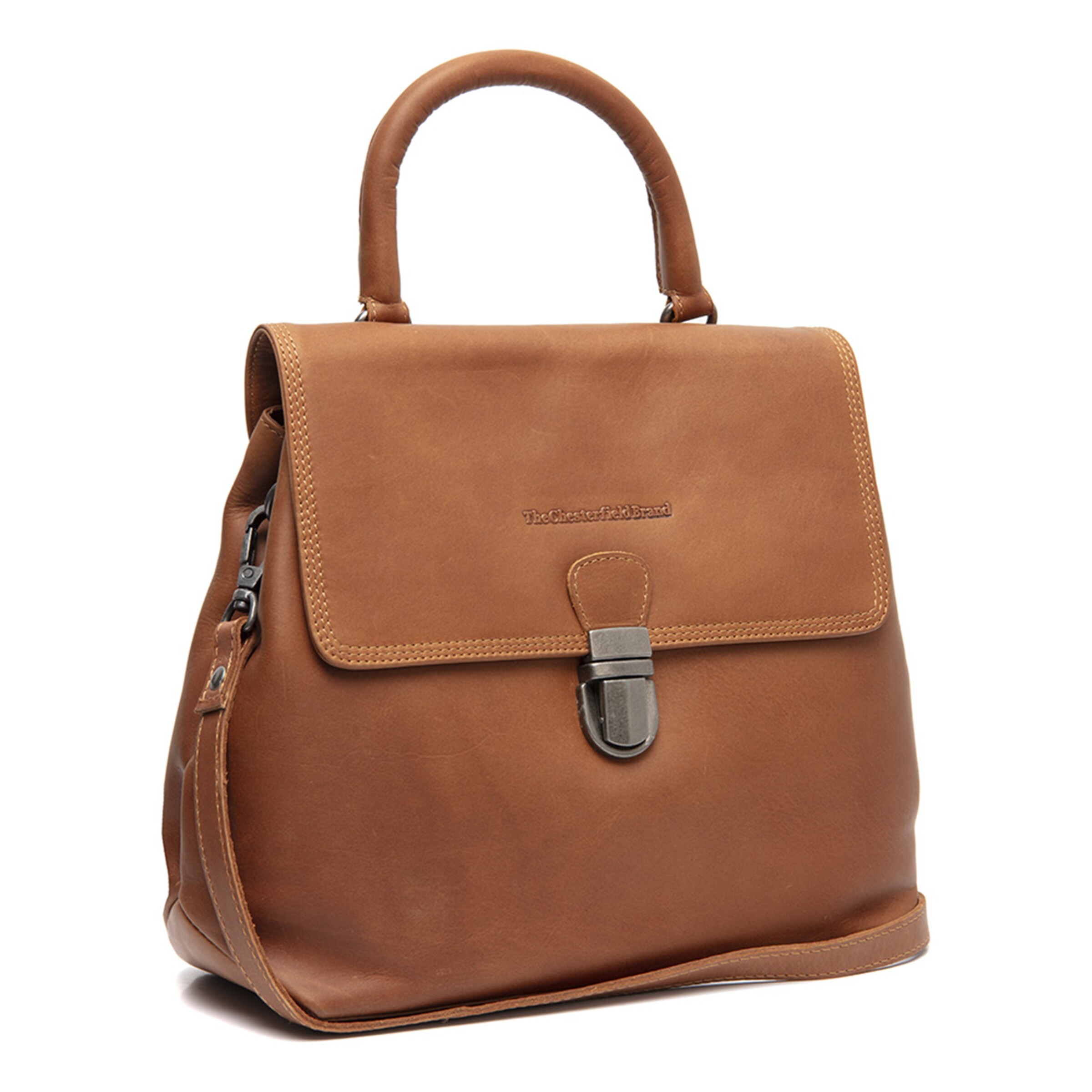 The Chesterfield Brand Schoudertas in Bruin: voorkant
