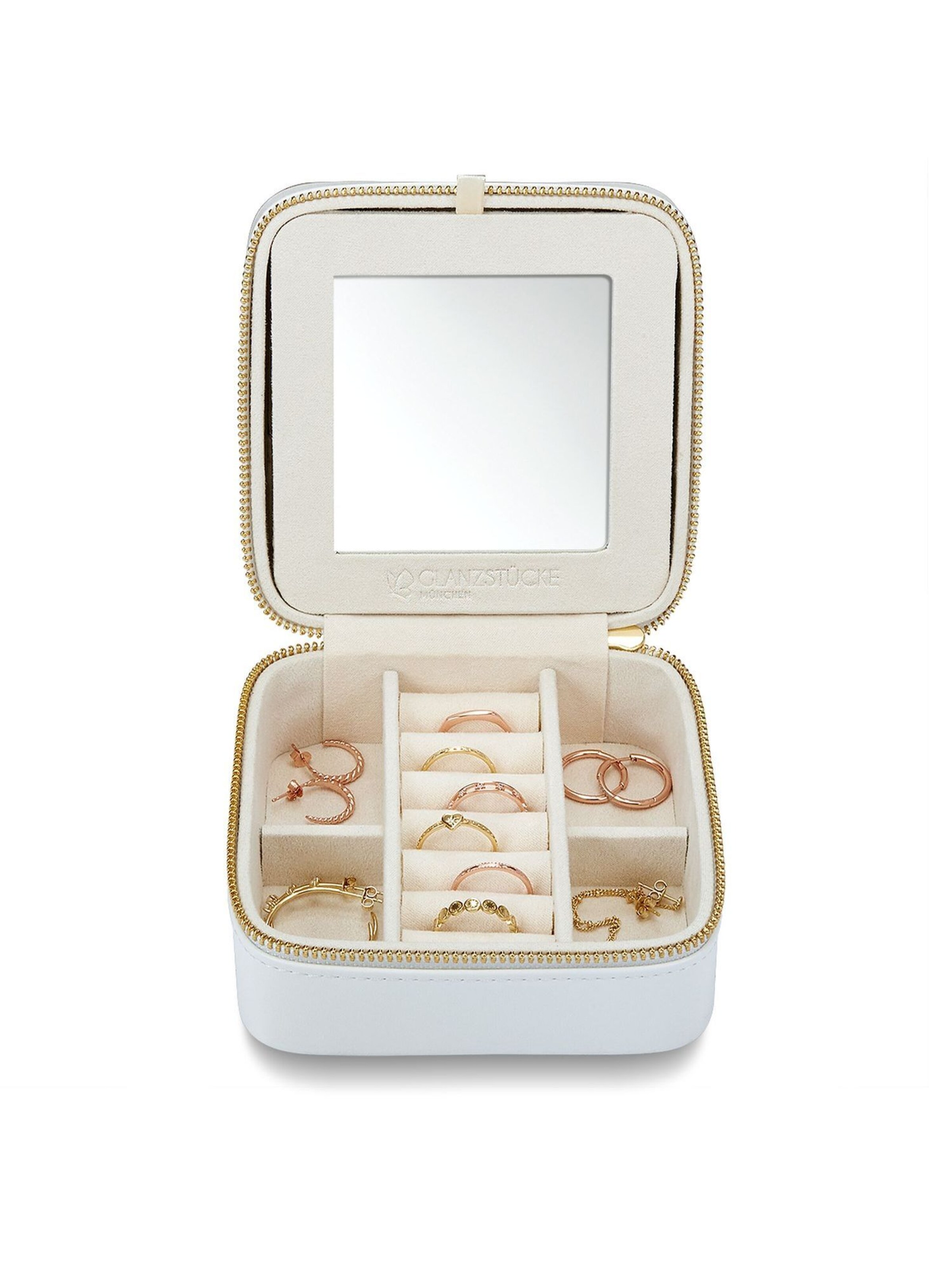 Boîte à bijoux Glanzstücke München en blanc