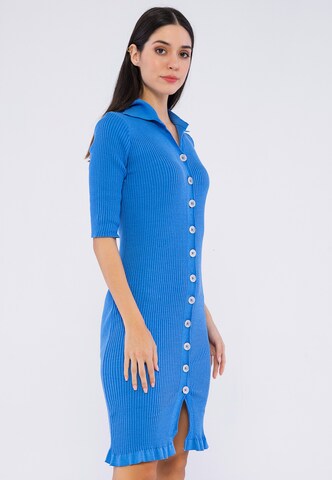 Giorgio di Mare Gebreide jurk 'Francesca' in Blauw