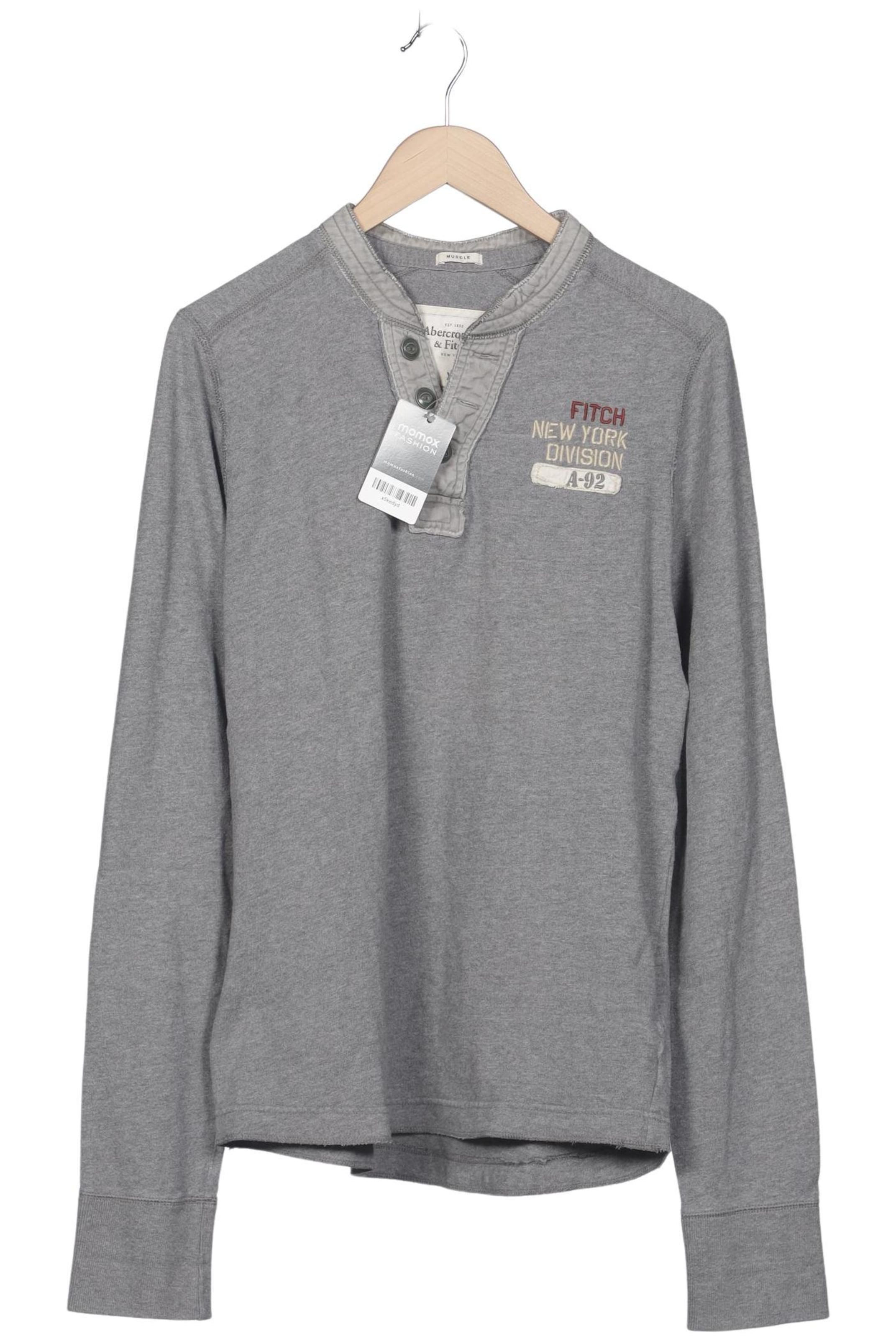 Abercrombie & Fitch Langarmshirt XL in Grau: Vorderseite