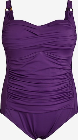 Swim by ZizziT-shirt Jednodijelni kupaći kostim - ljubičasta boja: prednji dio