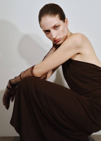 MANGO Knitted dress in Brown