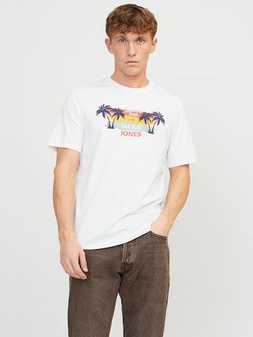 JACK & JONES Shirt 'SUMMER VIBE' in Wit: voorkant