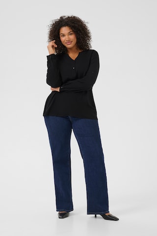 KAFFE CURVE Bluse 'Sida' in Schwarz