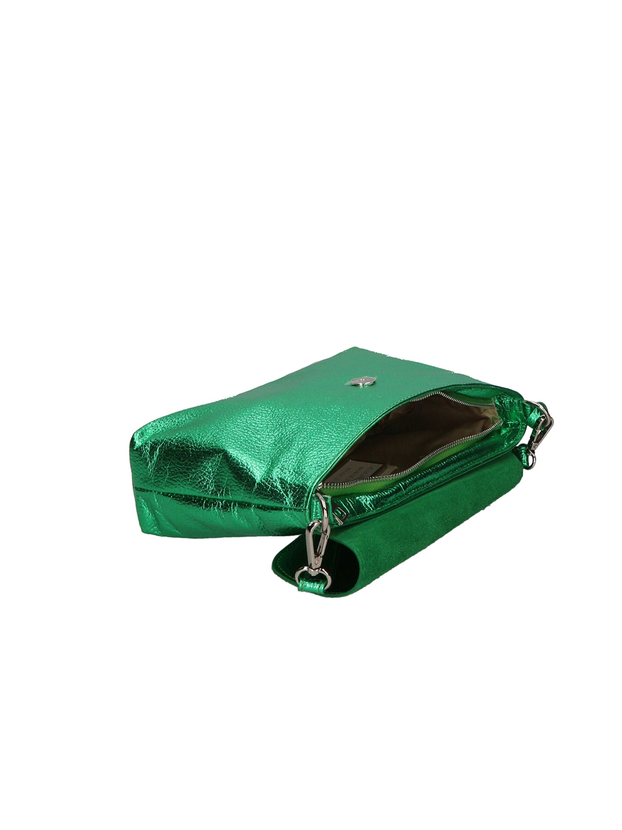 Pochette 'Pochette Donna Pelle Dollaro Laminato con Tracolla Rimovibile - Made in Italy' di Gave Lux in verde