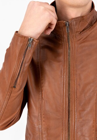 URBAN 5884® Lederjacke 'Gunner' in Braun