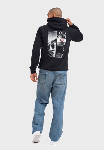 Oldskull Hoodie 'Asian Lotus Surf Logo Graphic' in Schwarz