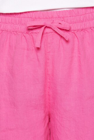 Soccx Regular Leinenshorts mit Ajour-Taschen in Pink