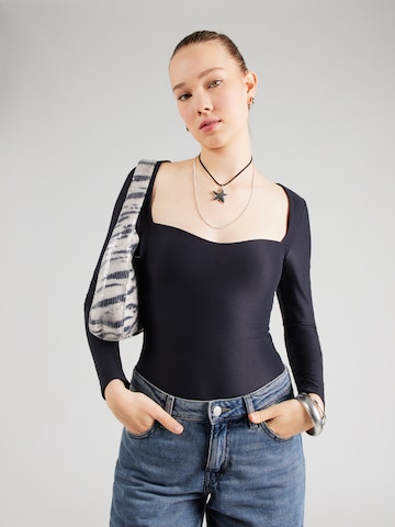 Abercrombie & Fitch - Body camiseta en negro: frente