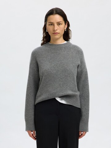 SELECTED Sweater 'SLFCille' in Grey: front