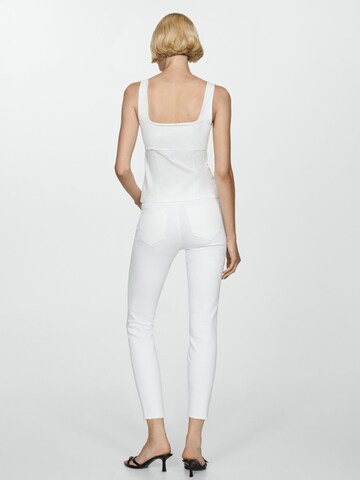 MANGO Skinny Jeans 'ISA' in Wit