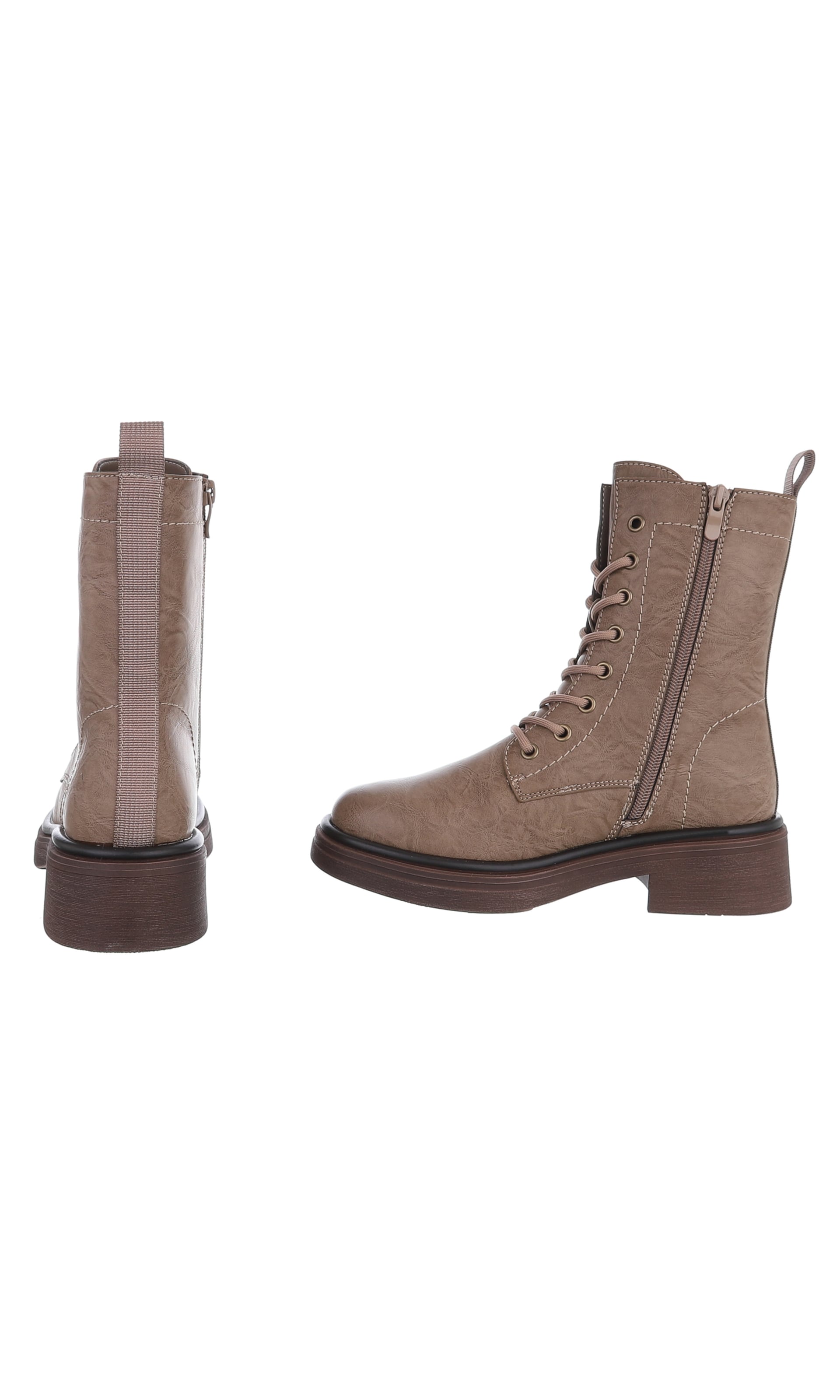 Ital-Design Schnürstiefelette in Braun