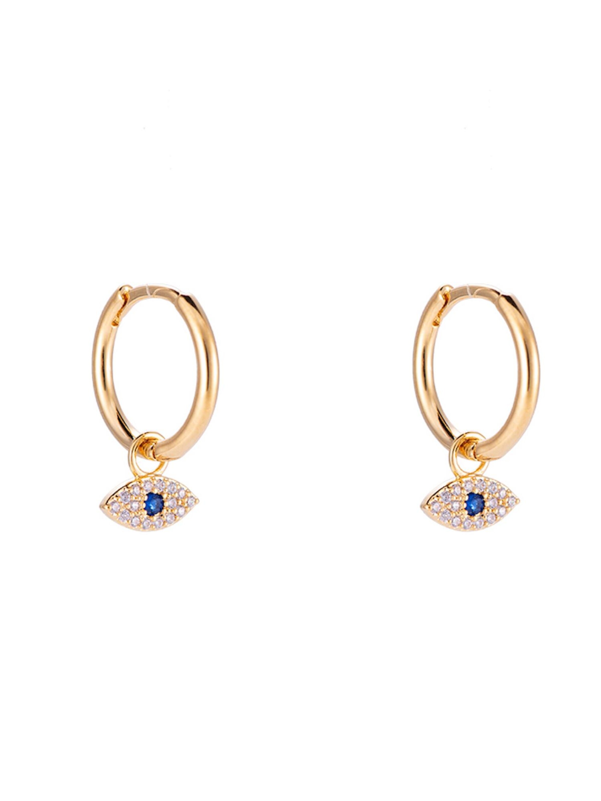 Cala Rose Earrings 'EVIL EYE' in Gold: front
