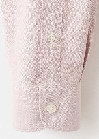 MANGO MAN Regular fit Button Up Shirt 'Oxford' in Pink