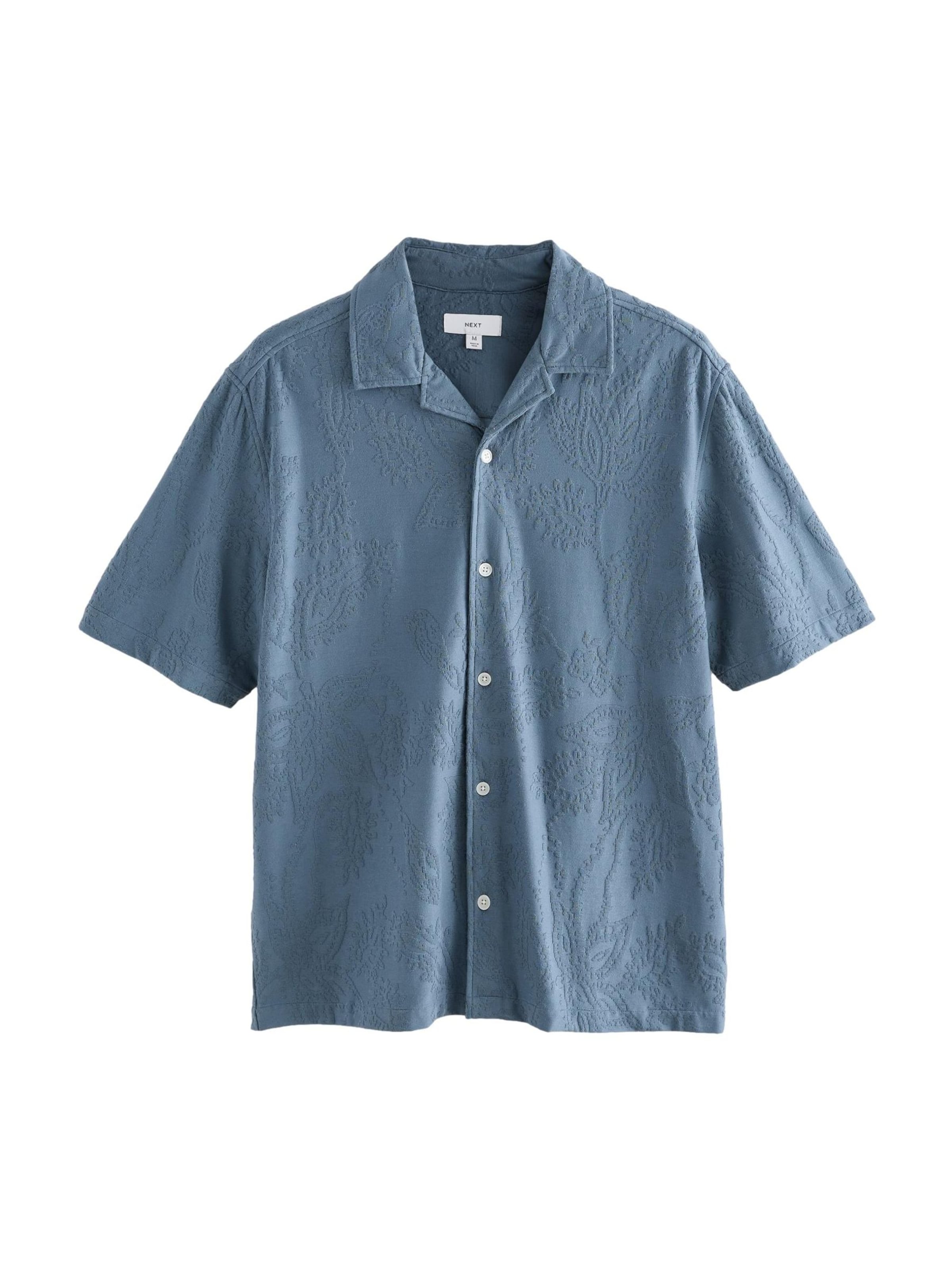 Next Regular fit Button Up Shirt in Blue: front