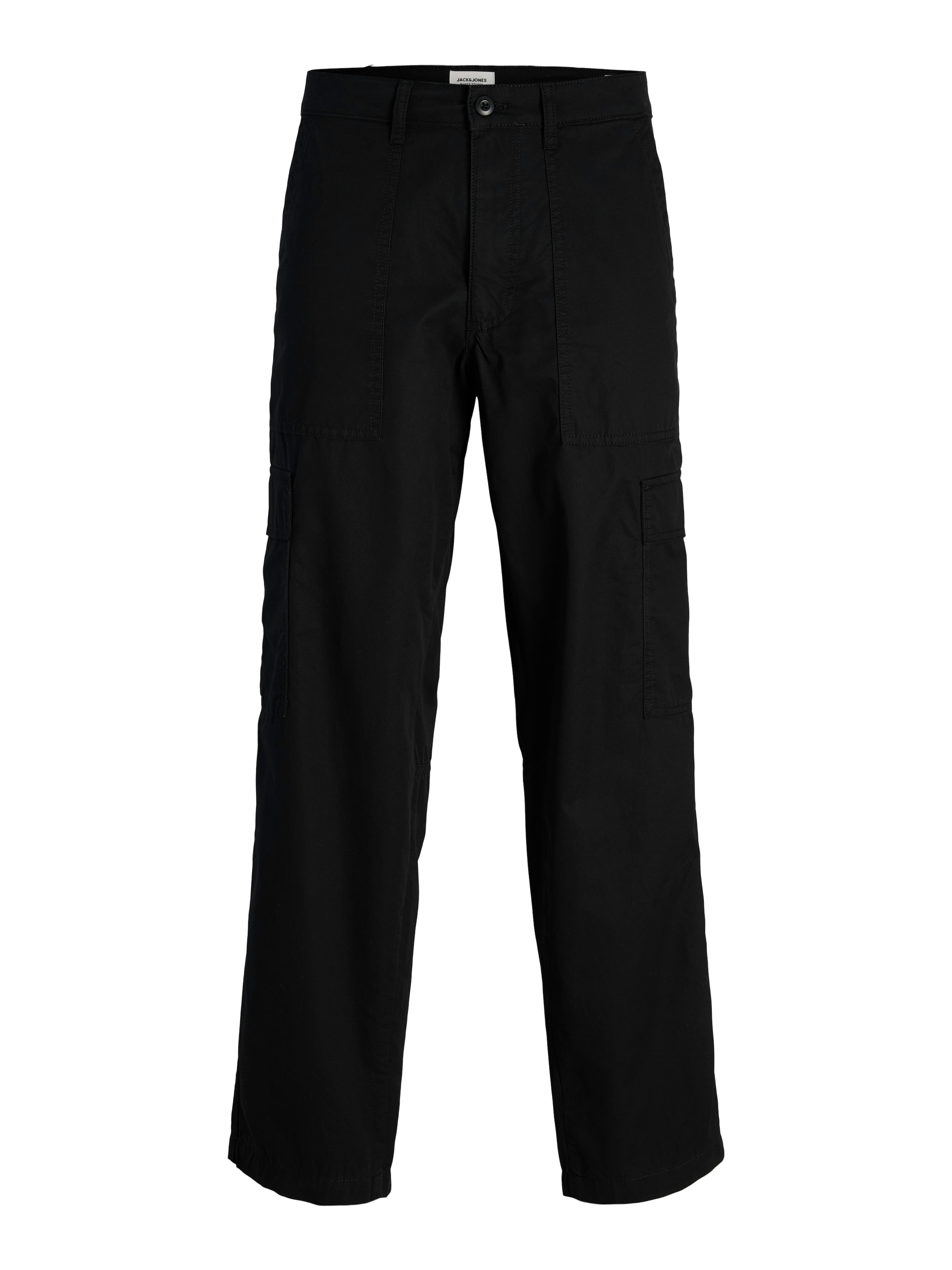 JACK & JONES Loose fit Cargo trousers 'JPSTKARL ADAMS' in Black: front