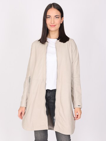 Maze Between-Seasons Coat '420-20-40' in Beige: front