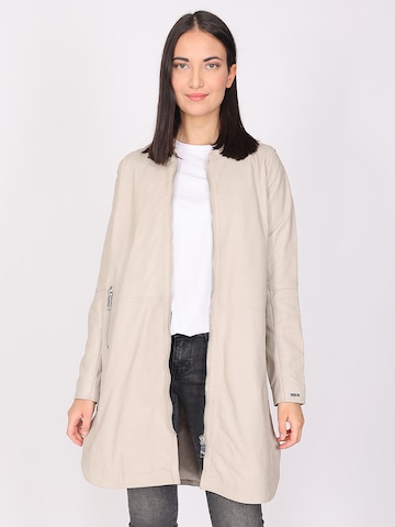 Manteau mi-saison '420-20-40' Maze en beige : devant