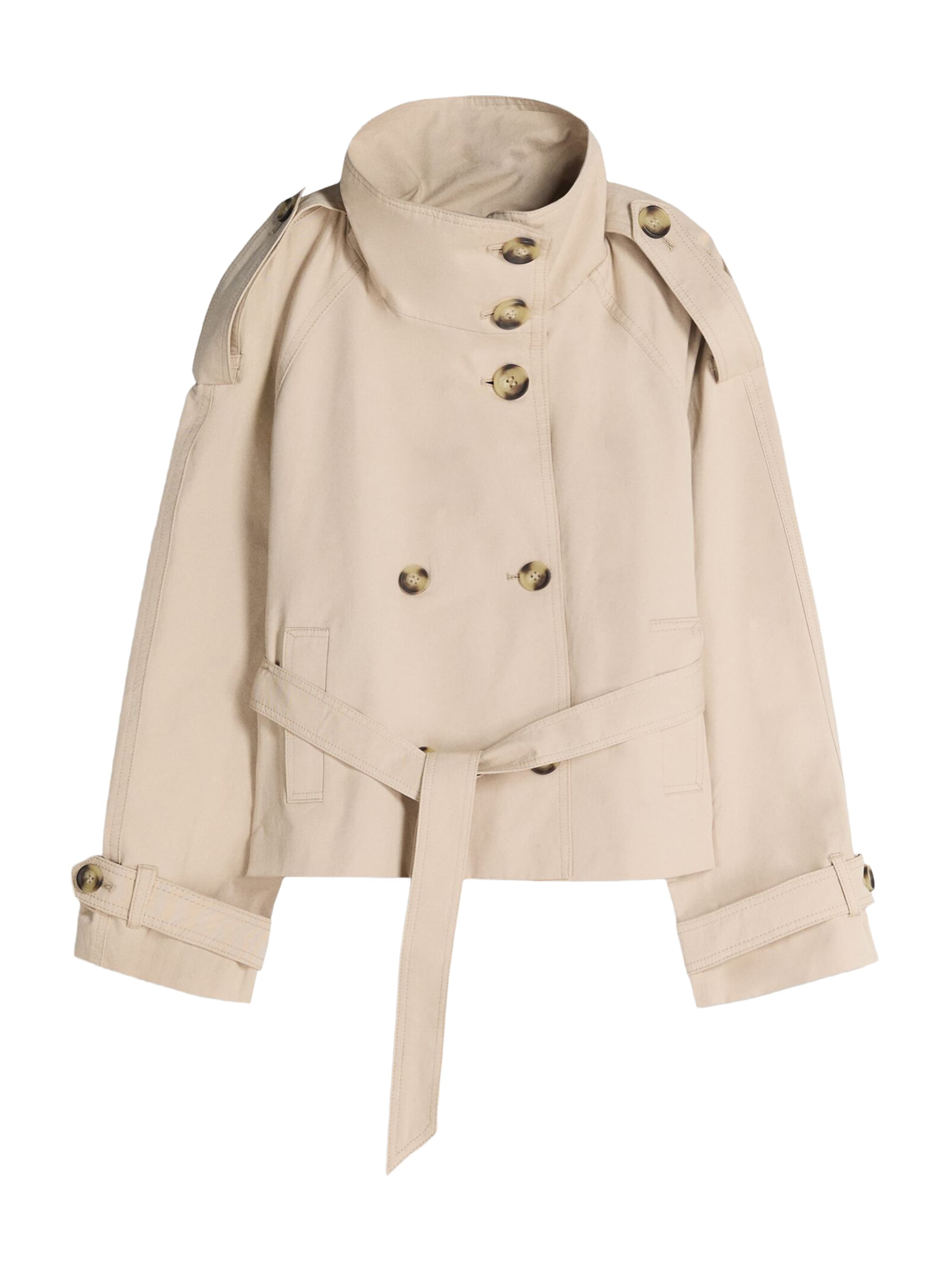 Bershka Between-Season Jacket in Beige: front
