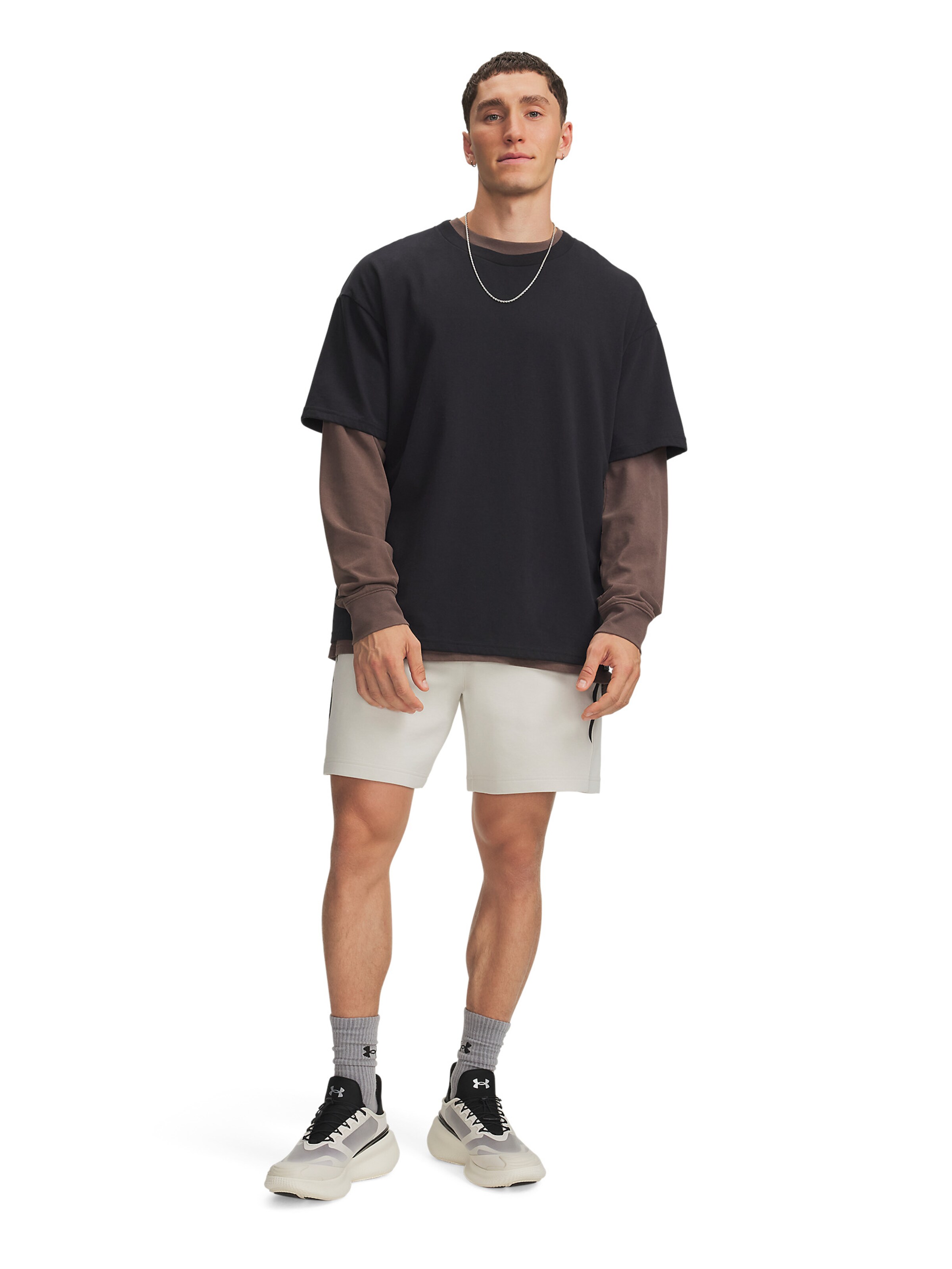 UNDER ARMOUR Regular Workout Pants 'Unstoppable Flc' in White